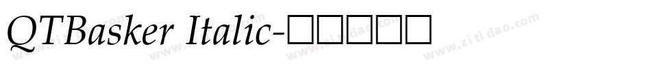 QTBasker Italic字体转换